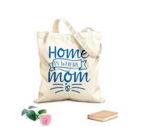 AILOONG El hogar es donde está mamá Bolsos de hombro de lona de algodón Tela de 340g/m² de grosor Se usa como bolsa de herramientas