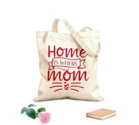 AILOONG El hogar es donde está mamá Bolsos de hombro de lona de algodón Tela de 340g/m² de grosor Se usa como bolsa de herramientas