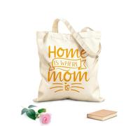 AILOONG El hogar es donde está mamá Bolsos de hombro de lona de algodón Tela de 340g/m² de grosor Se usa como bolsa de herramientas