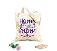 AILOONG El hogar es donde está mamá Bolsos de hombro de lona de algodón Tela de 340g/m² de grosor Se usa como bolsa de herramientas