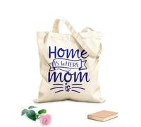 AILOONG El hogar es donde está mamá Bolsos de hombro de lona de algodón Tela de 340g/m² de grosor Se usa como bolsa de herramientas