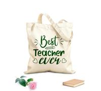 AILOONG El mejor maestro de todos los tiempos: frase inspiradora Bolsas reutilizables para la compra Tela de 340g/m² de grosor Plegable