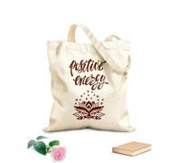 AILOONG Energía positiva, relajación, frase inspiradora, sala de yoga Bolsa de lona Tela de 340g/m² de grosor Sustituye a la mochila escolar