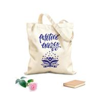 AILOONG Energía positiva, relajación, frase inspiradora, sala de yoga Bolsa de lona Tela de 340g/m² de grosor Sustituye a la mochila escolar