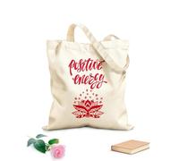 AILOONG Energía positiva, relajación, frase inspiradora, sala de yoga Bolsa de lona Tela de 340g/m² de grosor Sustituye a la mochila escolar
