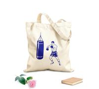 AILOONG Entrenamiento de boxeador con saco de boxeo de fitness deporte fuerza y combate Bolsa de tela con asa plana Tela de 340g/m² de grosor Sustituye a la mochila escolar
