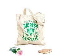 AILOONG Eres la mejor mamá del mundo, hermosa madre. Bolsa de lona con fondo reforzado Tela de 340g/m² de grosor Se usa como bolsa de regalo