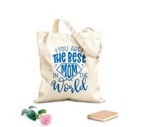 AILOONG Eres la mejor mamá del mundo, hermosa madre. Bolsa de lona con fondo reforzado Tela de 340g/m² de grosor Se usa como bolsa de regalo