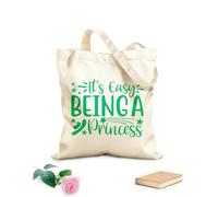 AILOONG Es fácil ser una princesa Bolsas de lona con estampados personalizables Tela de 340g/m² de grosor Combina con la ropa