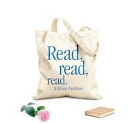 AILOONG Escritor Literatura Cita Faulkner Leer Bolsa de lona sin blanquear Tela de 340g/m² de grosor Se usa como bolsa de herramientas