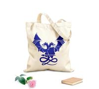 AILOONG Espada de dragón de dos cabezas de la mitología de animales fantásticos Bolsa de compras de lona de algodón Tela de 340g/m² de grosor Se usa como bolsa de regalo