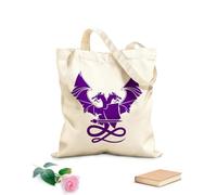 AILOONG Espada de dragón de dos cabezas de la mitología de animales fantásticos Bolsa de compras de lona de algodón Tela de 340g/m² de grosor Se usa como bolsa de regalo