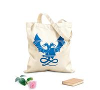 AILOONG Espada de dragón de dos cabezas de la mitología de animales fantásticos Bolsa de compras de lona de algodón Tela de 340g/m² de grosor Se usa como bolsa de regalo