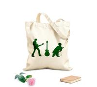 AILOONG Estrellas de rock Guitarra Música Concierto Instrumento musical Bolsa de compras de lona de algodón Tela de 340g/m² de grosor Se usa como bolsa de regalo