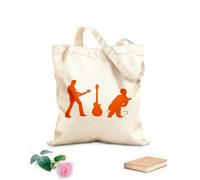 AILOONG Estrellas de rock Guitarra Música Concierto Instrumento musical Bolsa de compras de lona de algodón Tela de 340g/m² de grosor Se usa como bolsa de regalo