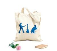 AILOONG Estrellas de rock Guitarra Música Concierto Instrumento musical Bolsa de compras de lona de algodón Tela de 340g/m² de grosor Se usa como bolsa de regalo