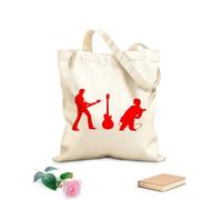 AILOONG Estrellas de rock Guitarra Música Concierto Instrumento musical Bolsa de compras de lona de algodón Tela de 340g/m² de grosor Se usa como bolsa de regalo
