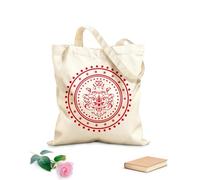 AILOONG Estudio de yoga y meditación con mandalas Enso Circle Bolsa de compras de lona de algodón Tela de 340g/m² de grosor Se usa como bolsa de regalo