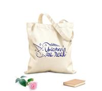 AILOONG Expresión de palabras para Los unicornios son reales Bolsos de hombro de lona de algodón Tela de 340g/m² de grosor Se usa como bolsa de herramientas