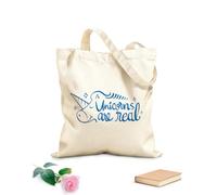 AILOONG Expresión de palabras para Los unicornios son reales Bolsos de hombro de lona de algodón Tela de 340g/m² de grosor Se usa como bolsa de herramientas