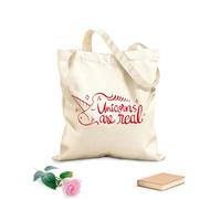 AILOONG Expresión de palabras para Los unicornios son reales Bolsos de hombro de lona de algodón Tela de 340g/m² de grosor Se usa como bolsa de herramientas