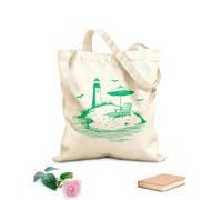 AILOONG faro y silla de playa con sombrilla Bolsas de lona con estampados personalizables Tela de 340g/m² de grosor Combina con la ropa