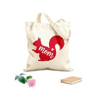 AILOONG Feliz día de la madre, mamá tipográfica Bolsa de lona con fondo reforzado Tela de 340g/m² de grosor Se usa como bolsa de regalo