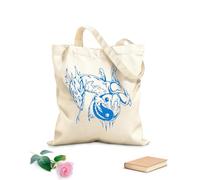 AILOONG Filosofía china Yin Yan Dragón oriental Bolsa de lona Tela de 340g/m² de grosor Sustituye a la mochila escolar