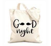 AILOONG Frase Buenas Noches Ojos ación Bolsa de lona Tela de 12 oz de grosor Sustituye a la mochila escolar 31x36cm Mediano