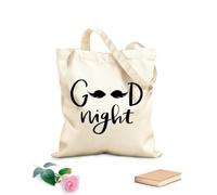 AILOONG Frase Buenas Noches Ojos ación Bolsa de lona Tela de 12 oz de grosor Sustituye a la mochila escolar 25x30cm Pequeño