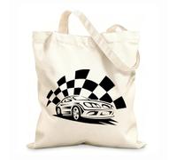 AILOONG Garaje de carreras de coches Deportes Game Boy Bolsos de calicó para mujer Tela de 12 oz de grosor Plegable 25x30cm Pequeño