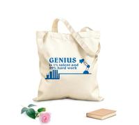 AILOONG Genio Talento Palabras Citas Motivación Inspiración Ciencia Bolsa de lona sin blanquear Tela de 340g/m² de grosor Se usa como bolsa de herramientas