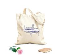 AILOONG Gestión de marketing en la nube de palabras Bolsos de hombro de lona de algodón Tela de 340g/m² de grosor Se usa como bolsa de herramientas