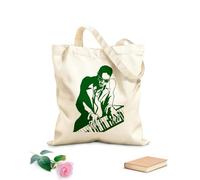 AILOONG Hombre africano de jazz con instrumento musical de piano Bolsa de compras de lona de algodón Tela de 340g/m² de grosor Se usa como bolsa de regalo