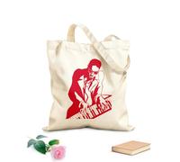 AILOONG Hombre africano de jazz con instrumento musical de piano Bolsa de compras de lona de algodón Tela de 340g/m² de grosor Se usa como bolsa de regalo