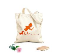 AILOONG Huellas de perro del detective Snoop Dog de dibujos animados Bolsa de lona Tela de 340g/m² de grosor Sustituye a la mochila escolar