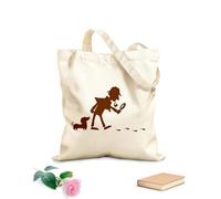AILOONG Huellas de perro del detective Snoop Dog de dibujos animados Bolsa de lona Tela de 340g/m² de grosor Sustituye a la mochila escolar