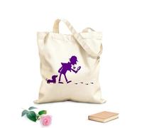 AILOONG Huellas de perro del detective Snoop Dog de dibujos animados Bolsa de lona Tela de 340g/m² de grosor Sustituye a la mochila escolar