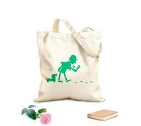 AILOONG Huellas de perro del detective Snoop Dog de dibujos animados Bolsa de lona Tela de 340g/m² de grosor Sustituye a la mochila escolar