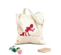 AILOONG Huellas de perro del detective Snoop Dog de dibujos animados Bolsa de lona Tela de 340g/m² de grosor Sustituye a la mochila escolar