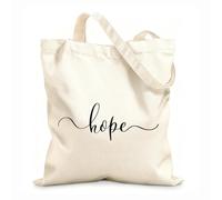 AILOONG Inscripción caligráfica moderna manuscrita Esperanza Bolsas reutilizables para la compra Tela de 12 oz de grosor Plegable 31x36cm Mediano