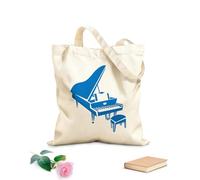 AILOONG Instrumento musical de música de piano Bolsa de compras de lona de algodón Tela de 340g/m² de grosor Se usa como bolsa de regalo