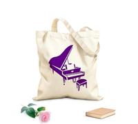 AILOONG Instrumento musical de música de piano Bolsa de compras de lona de algodón Tela de 340g/m² de grosor Se usa como bolsa de regalo