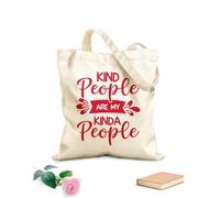 AILOONG La gente amable es gente como yo. Bolsas de lona con estampados personalizables Tela de 340g/m² de grosor Combina con la ropa