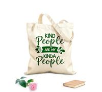 AILOONG La gente amable es gente como yo. Bolsas de lona con estampados personalizables Tela de 340g/m² de grosor Combina con la ropa