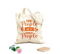 AILOONG La gente amable es gente como yo. Bolsas de lona con estampados personalizables Tela de 340g/m² de grosor Combina con la ropa