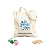 AILOONG Letras con frases de buenos días y sol Bolsa de lona con fondo reforzado Tela de 340g/m² de grosor Se usa como bolsa de regalo