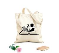 AILOONG Lupa de detective detective con huella dactilar, libro abierto Bolsa de lona Tela de 12 oz de grosor Sustituye a la mochila escolar 25x30cm Pequeño