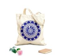 AILOONG Mandala Budismo Hinduismo Meditación Bolsa de lona Tela de 340g/m² de grosor Sustituye a la mochila escolar