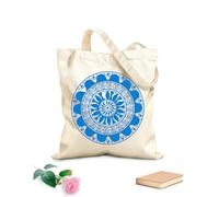 AILOONG Mandala Budismo Hinduismo Meditación Bolsa de lona Tela de 340g/m² de grosor Sustituye a la mochila escolar